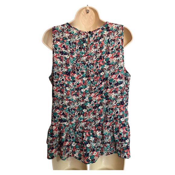 C Floral Sleeveless With Tiered Layered Hem Size L - Picture 5 of 11